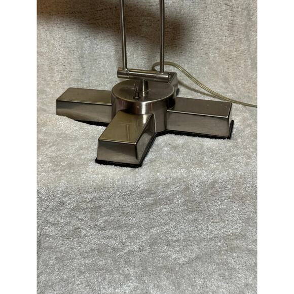 Portable Luminaire Desk Lamp Plug In Adjustable Brushed Steel Finish - Picture 3 of 5